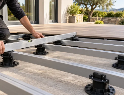 Pose terrasse composite : support, lambourdes